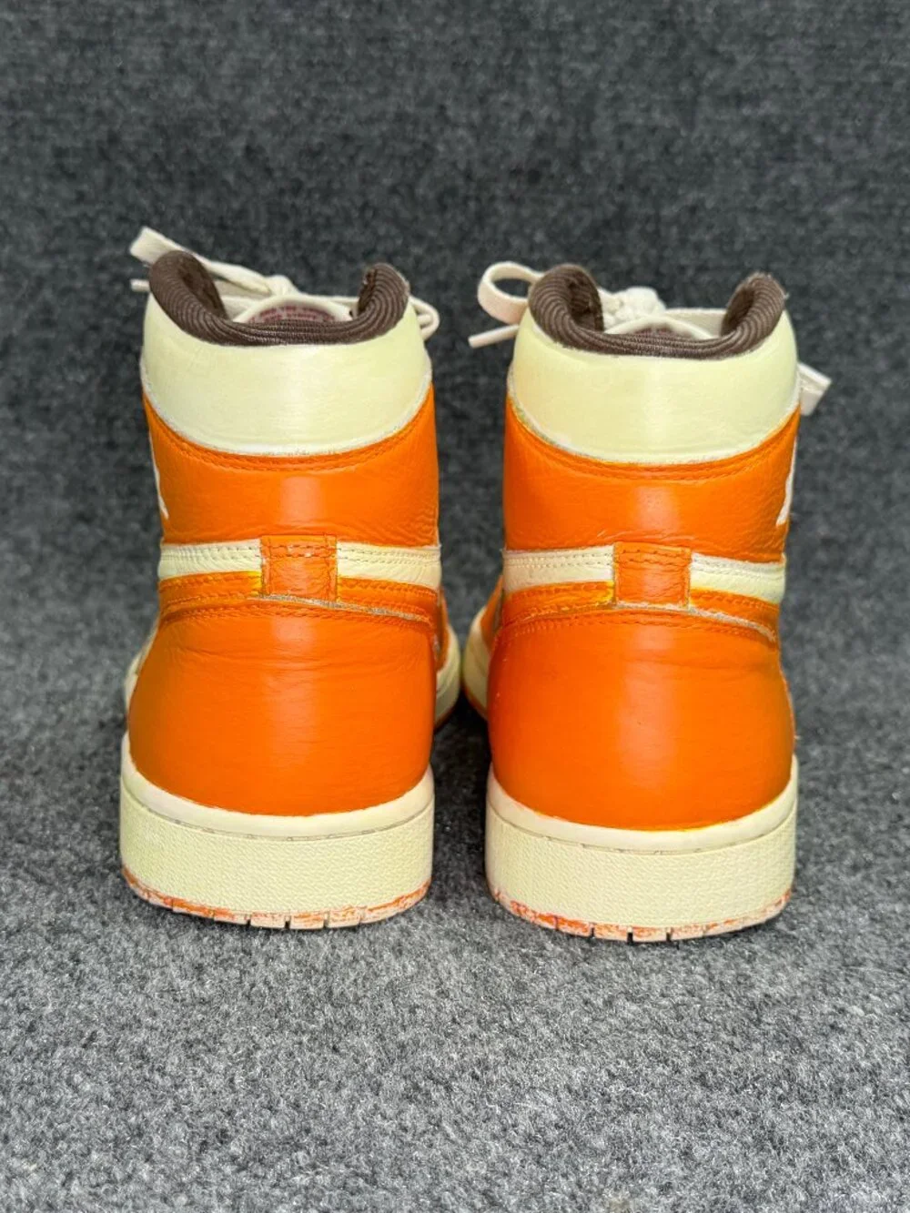 Jordan 1 Retro High OG Shoes Men 8.5 Custom burnt Orange Rustic Athletic Sneaker
